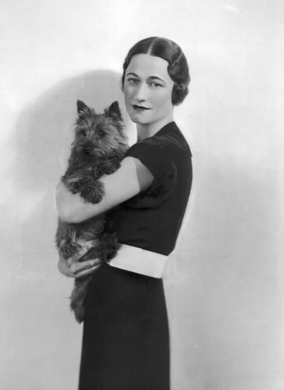 Wallis Simpson with her dog, 1935 by English Photographer